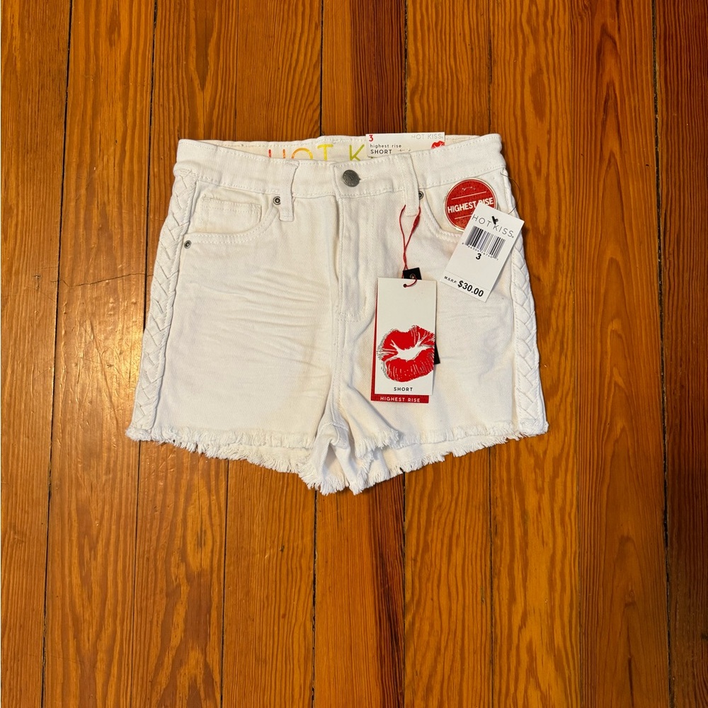 Hot Kiss High Riss White Jean Shorts